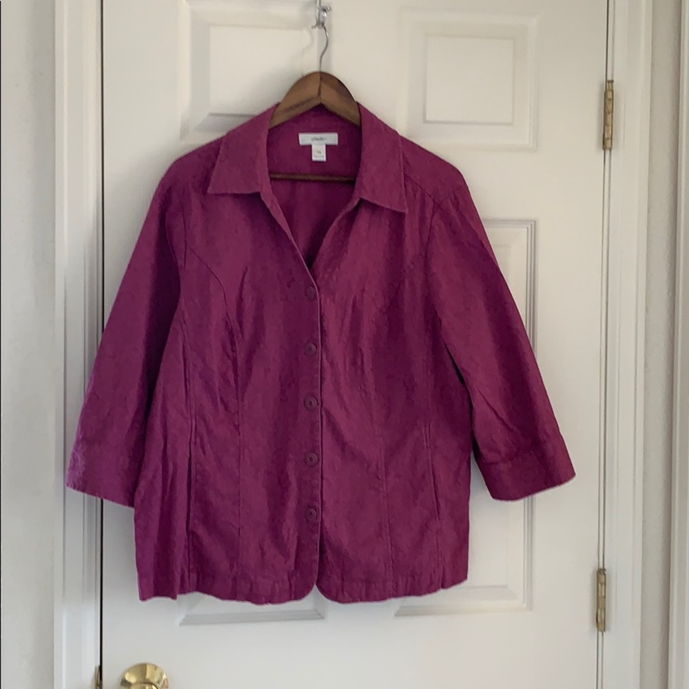 Dark Mauve 3/4 sleeve jacket
